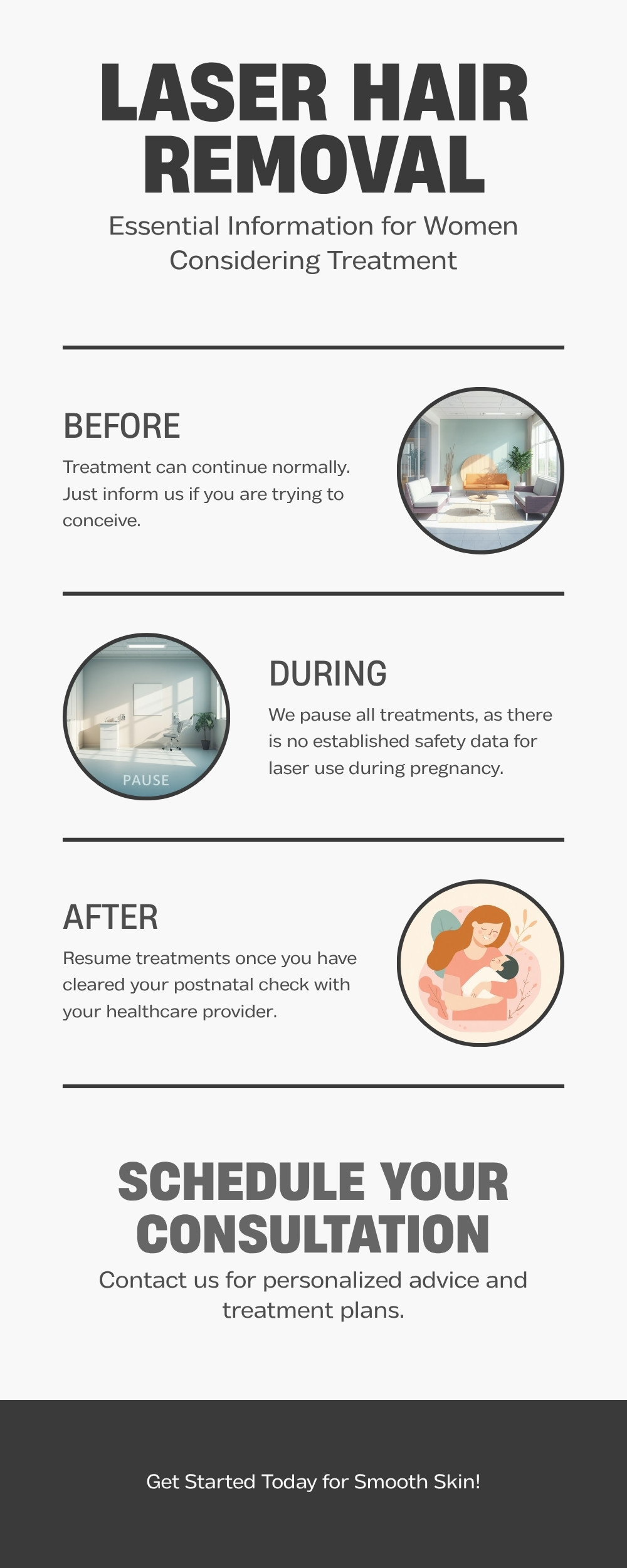 Timeline: laser hair removal before, during and after pregnancy