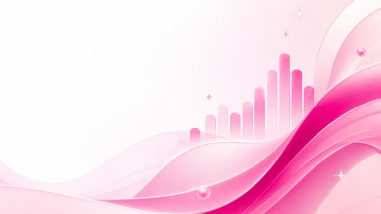 Pink and magenta ribbon curves rising into a soft bar chart, illustrating a comparison of laser hair removal prices across Canada.